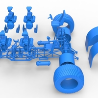 Pulling tractor with 5 engines V8 Version 2 Scale 1:25 - Thumbnail 19