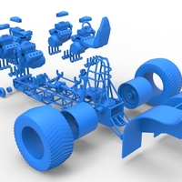 Pulling tractor with 5 engines V8 Version 2 Scale 1:25 - Thumbnail 20