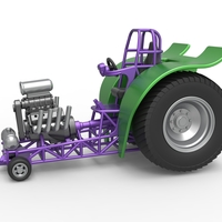 Small Fun short Super modified Pulling tractor 1:25 3D Printing 487990