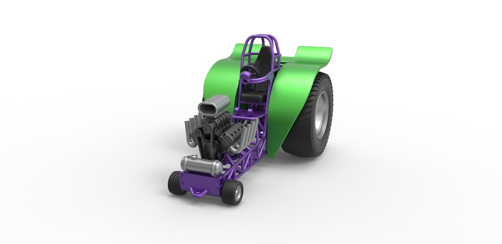 Diecast fun short Super modified Pulling tractor 1:25 3D Print 487993