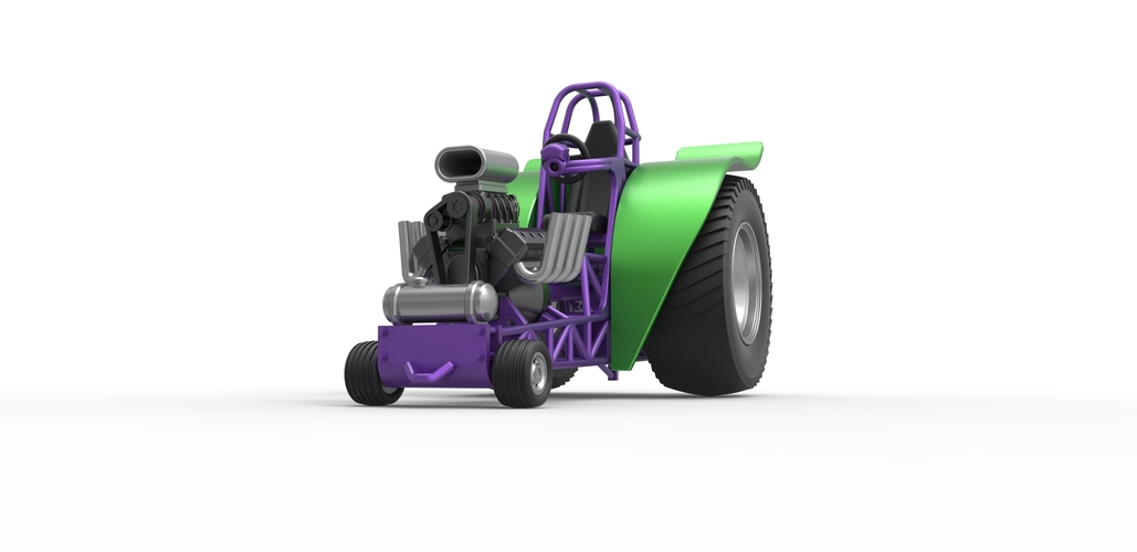 Diecast fun short Super modified Pulling tractor 1:25 3D Print 487994