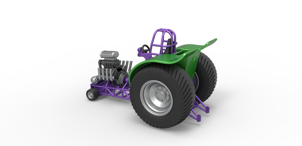 Diecast fun short Super modified Pulling tractor 1:25 3D Print 488000