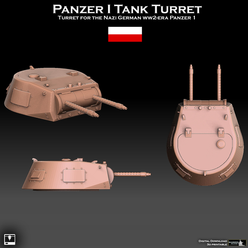 Panzer 1 Tank Turret 3D Print 488046