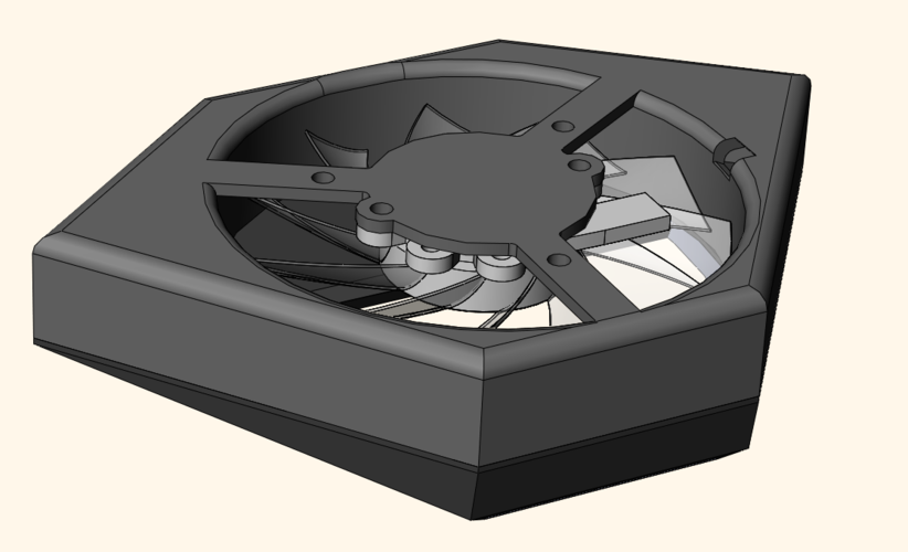 fan adapter for router RT AC-88U (caseless 75mm) 3D Print 488101