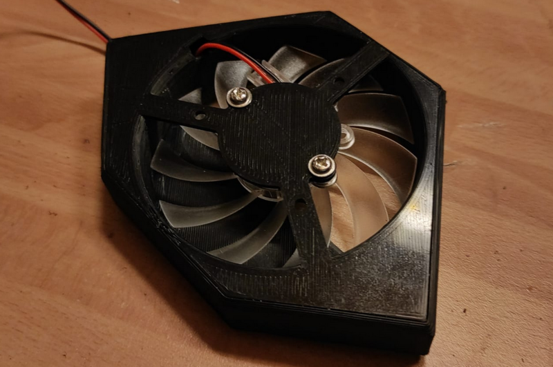 fan adapter for router RT AC-88U (caseless 75mm) - Pinshape