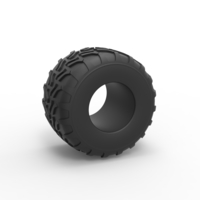 Diecast Monster Jam tire 11 Scale 1:25 - Thumbnail 1