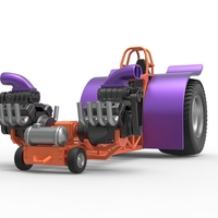 Pulling tractor with 2 engines V8 Version 3 Scale 1:25 - Thumbnail 5