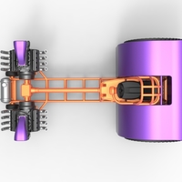 Pulling tractor with 2 engines V8 Version 3 Scale 1:25 - Thumbnail 10