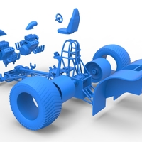 Pulling tractor with 2 engines V8 Version 3 Scale 1:25 - Thumbnail 21