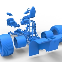 Pulling tractor with 2 engines V8 Version 3 Scale 1:25 - Thumbnail 22