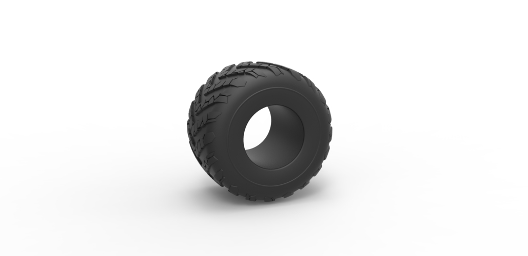 Diecast Monster Jam tire 12 Scale 1:25 3D Print 488135