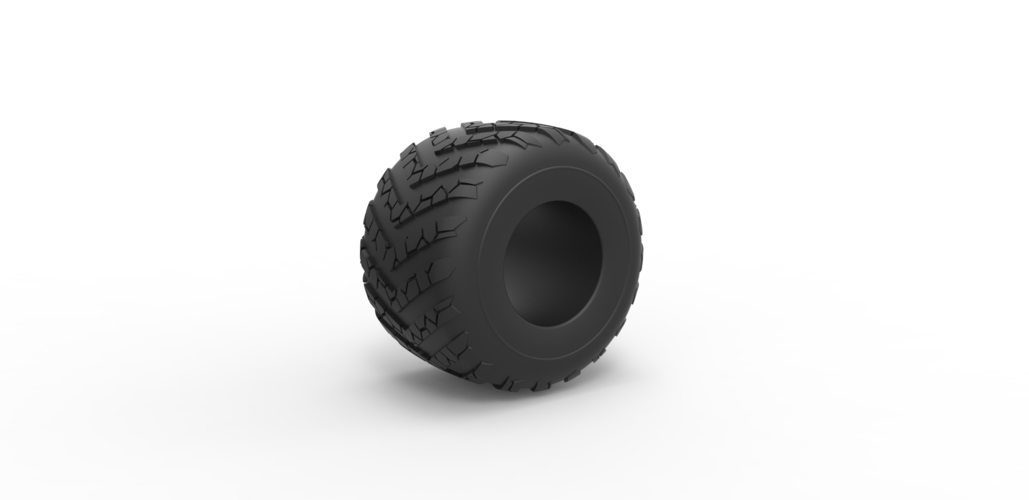 Diecast Monster Jam tire 12 Scale 1:25 3D Print 488136