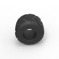 Diecast Monster Jam tire 13 Scale 1:25 - Thumbnail 6