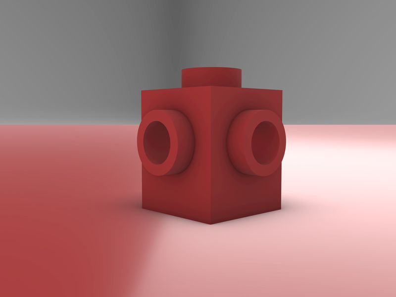 LEGO Brick - 1X1 with 2 Knobs on Adjacent Faces