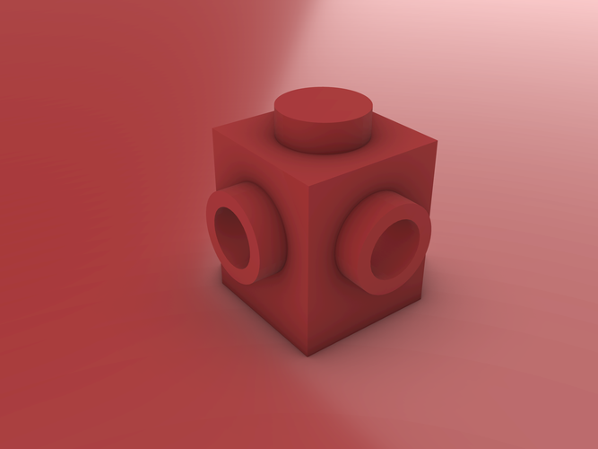 LEGO Brick - 1X1 with 2 Knobs on Adjacent Faces 3D Print 488304