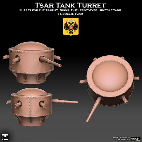 Tsar Tank Turret 3D Print 488316