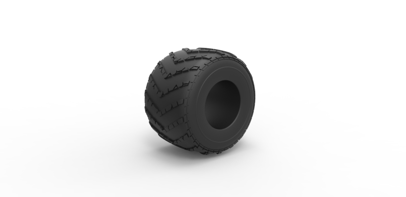 Diecast Monster Jam tire 14 Scale 1:25