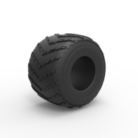 Small Diecast Monster Jam tire 14 Scale 1:25 3D Printing 488432