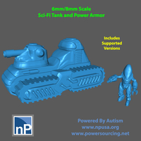 Small Battletech Tank and Power Armor Suit (6mm/8mm) 3D Printing 488550