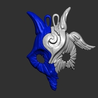 Small KINDRED SPIRIT MEDAL 3D PRINT MODEL 3D Printing 488572