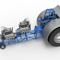 Pulling tractor with 2 engines V8 Version 4 Scale 1:25 - Thumbnail 2