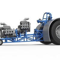 Pulling tractor with 2 engines V8 Version 4 Scale 1:25 - Thumbnail 3