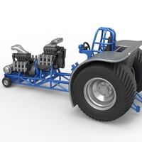 Pulling tractor with 2 engines V8 Version 4 Scale 1:25 - Thumbnail 11