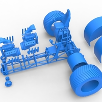 Pulling tractor with 2 engines V8 Version 4 Scale 1:25 - Thumbnail 16