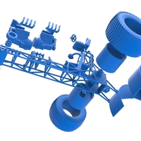 Pulling tractor with 2 engines V8 Version 4 Scale 1:25 - Thumbnail 17