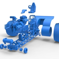 Pulling tractor with 2 engines V8 Version 4 Scale 1:25 - Thumbnail 18