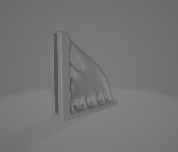 3D Printed quirky shelf bracket by Ron Lee Pinshape