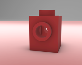 Pin LEGO Brick - 1X1 with 2 Knobs on Opposite Faces 3D Printing 488787