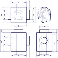 LEGO Brick - 1X1 with 2 Knobs on Opposite Faces - Thumbnail 4