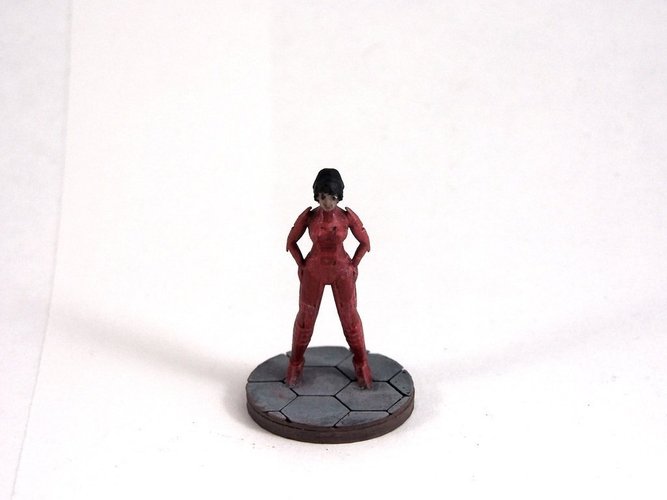 Female Starfarer (28mm Miniature) 3D Print 48915