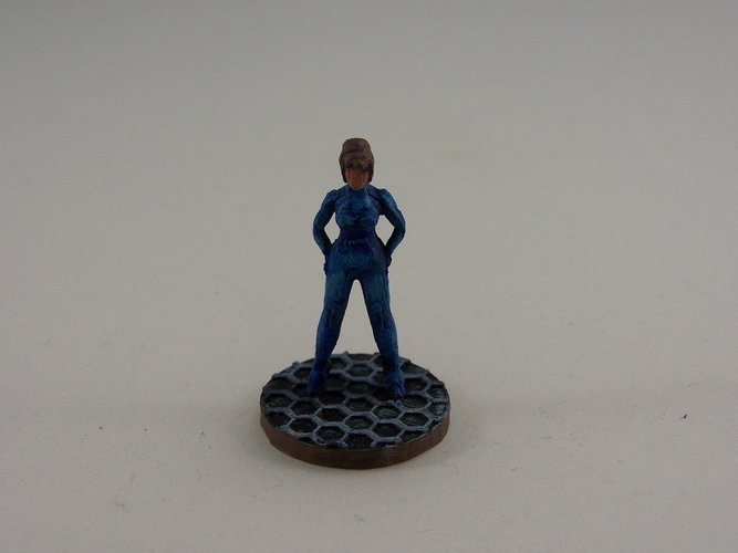 Female Starfarer (28mm Miniature) 3D Print 48918