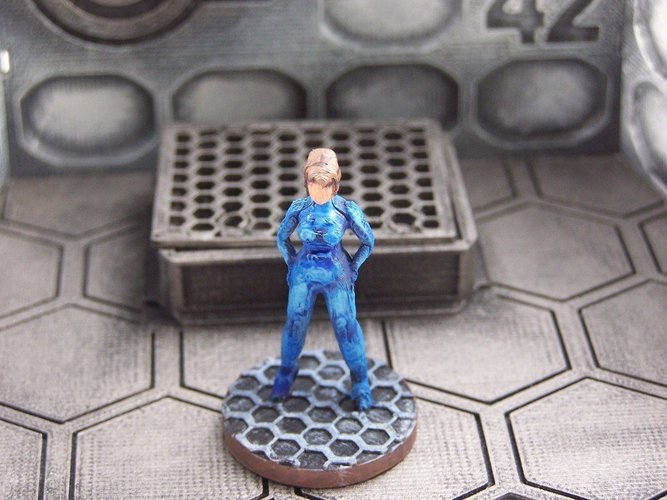 Female Starfarer (28mm Miniature) 3D Print 48922
