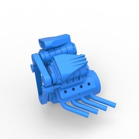 Diecast engine V8 double supercharger Version 3 Scale 1:25 - Thumbnail 2