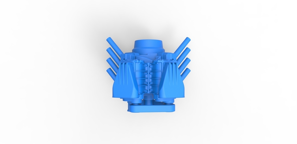 Diecast engine V8 double supercharger Version 3 Scale 1:25 3D Print 489274