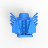 Diecast engine V8 double supercharger Version 3 Scale 1:25 - Thumbnail 8