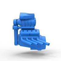 Diecast engine V8 double supercharger Version 3 Scale 1:25 - Thumbnail 10