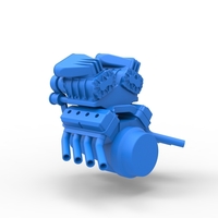 Diecast engine V8 double supercharger Version 3 Scale 1:25 - Thumbnail 11