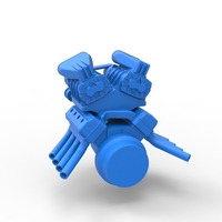 Diecast engine V8 double supercharger Version 3 Scale 1:25 - Thumbnail 12