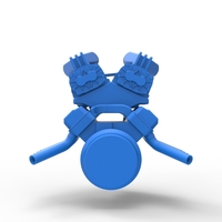 Diecast engine V8 double supercharger Version 3 Scale 1:25 - Thumbnail 13