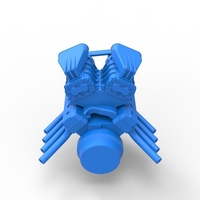 Diecast engine V8 double supercharger Version 3 Scale 1:25 - Thumbnail 14