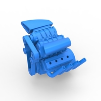 Diecast engine V8 with double supercharger Version 4 1:25 - Thumbnail 2