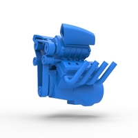 Diecast engine V8 with double supercharger Version 4 1:25 - Thumbnail 3