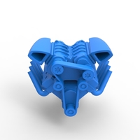 Diecast engine V8 with double supercharger Version 4 1:25 - Thumbnail 7