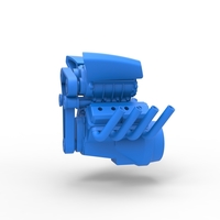 Diecast engine V8 with double supercharger Version 4 1:25 - Thumbnail 9