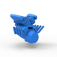 Diecast engine V8 with double supercharger Version 4 1:25 - Thumbnail 11