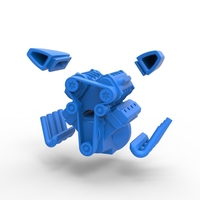 Diecast engine V8 with double supercharger Version 4 1:25 - Thumbnail 15